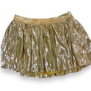 London Jean Intermix Metallic Silk Blend Skirt Sz 12 Large